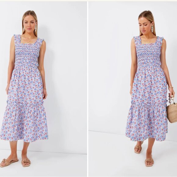 Sea New York Peggy Floral Sleeveless Smocked Dress - Picture 9 of 10